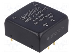 Converter: DC/DC; 6W; Uin: 18÷36V; 15VDC; Iout: 400mA; 1"x1"; 14g