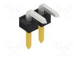 Connector: pin strips; pin header; male; PIN: 2; 2.54mm; THT; 1x2