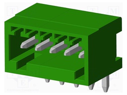 Connector: pluggable terminal block; socket; male; angled; THT