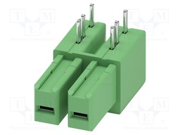 PCB headers, nominal cross section: 6 mm?, color: green, nom