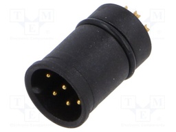 Connector: M12; contact insert; male; PIN: 8; 30V; 2A; IP67