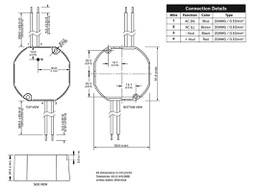 Converter: AC/DC; 24W; 24VDC; 1A; 53x51x24.5mm; 131g; -20÷80°C; 89%