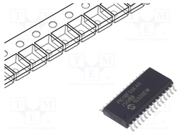 PIC microcontroller; Memory: 64kB; SRAM: 3.64kB; EEPROM: 1024B