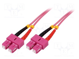 Connector: fiber optic; patchcord; multi mode duplex (MM); male