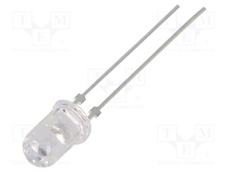 LED; orange; 5mm; 30°; Front: convex; 2.1÷2.6VDC; No.of term: 2