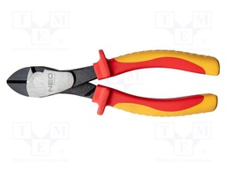 Pliers; side,cutting,insulated; 180mm; Chrom-vanadium steel
