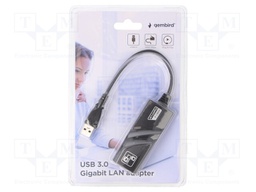 USB to Fast Ethernet adapter; RJ45,USB A plug; USB 3.0; PnP