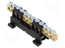 Connector: terminal block; for DIN rail mounting; black; ways: 1