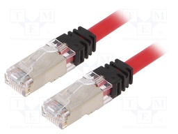 Patch cord; S/FTP,TX6A™ 10Gig; 6a; stranded; Cu; LSZH; red; Len: 1m