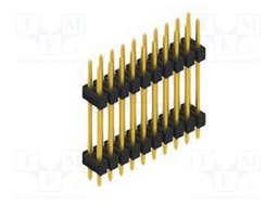 Connector: pin strips; pin header; male; PIN: 20; 2.54mm; THT; 2x10
