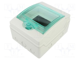 Enclosure: for modular components; IP65; light grey; No.of mod: 6