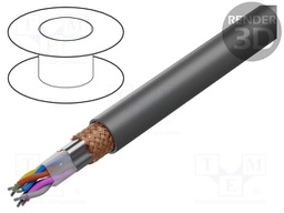 Wire; UNITRONIC® LiYCY (TP) A; 4x2x22AWG; PVC; dark grey; 300V