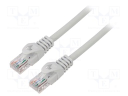 Patch cord; U/UTP; 6; stranded; Cu; LSZH; grey; 10m; 26AWG; Cores: 8