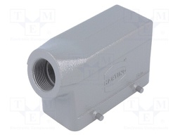 Enclosure: for HDC connectors; Han B; size 16B; for cable; angled