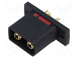 Connector: DC supply; socket; QS; male; PIN: 2; for panel mounting