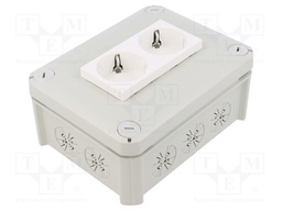 Enclosure: junction box; X: 116mm; Y: 150mm; Z: 67mm; polypropylene
