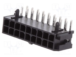 Socket; wire-board; male; 3mm; PIN: 18; THT; on PCBs,PCB snap; 5A