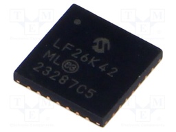 PIC microcontroller; Memory: 64kB; SRAM: 4096B; EEPROM: 1024B; SMD