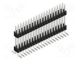 Connector: pin strips; pin header; male; PIN: 38; 1.27mm; SMT; 2x19