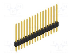 Connector: pin strips; pin header; male; PIN: 16; 1.27mm; THT; 1x16