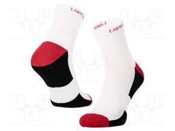 Work socks; Size: 39-42; white-red; 3pcs.