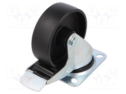 Transport wheel; Ø: 100mm; W: 35mm; H: 128mm; torsional with lock