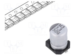 Capacitor: electrolytic; SMD; 3.3uF; ±20%; -55÷105°C; Series: GSC