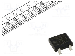 Bridge rectifier: single-phase; Urmax: 1kV; If: 2A; Ifsm: 50A; DBLS