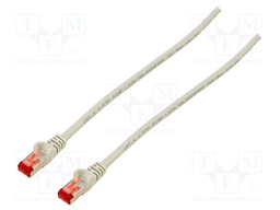 Patch cord; S/FTP; 6; stranded; Cu; LSZH; grey; 0.5m; halogen free
