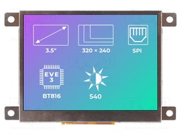 Display: TFT; 3.5"; 320x240; Illumin: LED; Dim: 77.7x64.7x7mm