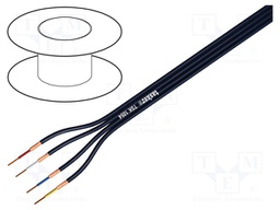 Wire; 4x0.12mm2; shielded,braid made of copper wires; PVC; 49VAC