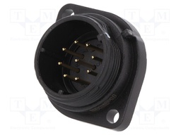 Socket; male; SP21; PIN: 9; IP68; soldering; 500V; 0.75mm2; 5A