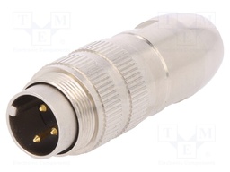 Connector: M16; male; for cable; IP68; plug; soldering; 250V; PIN: 3