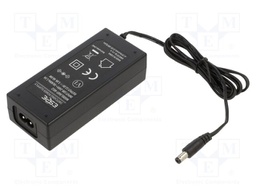 Power supply: switching; 12VDC; 5A; Out: 5,5/2,1; 60W; 90÷264VAC