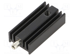Heatsink: extruded; TO220; black; L: 25mm; W: 12.6mm; H: 6.5mm; 32K/W