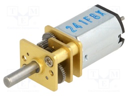 Motor: DC; with gearbox; Medium Power; 6VDC; 670mA; Shaft: D spring