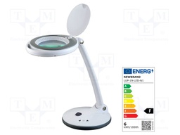 Desktop magnifier with backlight; Mag: 12dpt,3dpt; 5W; Plug: EU