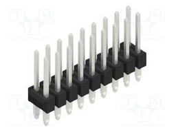 Connector: pin strips; pin header; male; PIN: 18; 2.54mm; THT; 2x9