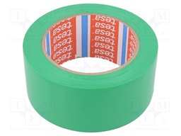 Tape: warning; green; L: 33m; W: 50mm; self-adhesive; Thk: 0.15mm