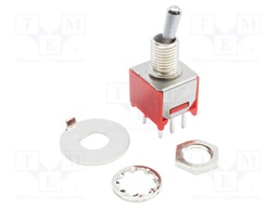 Switch: toggle; Pos: 2; DPDT; ON-ON; 1A/250VAC; 3A/28VDC; -30÷85°C