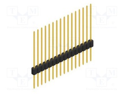 Connector: pin strips; pin header; male; PIN: 16; 1.27mm; THT; 1x16