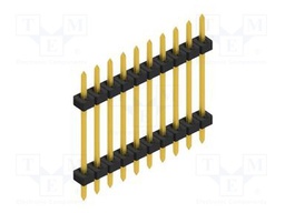 Connector: pin strips; pin header; male; PIN: 10; 2mm; THT; 1x10