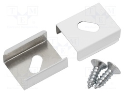 Flexible mounting plate Z; white; stainless steel