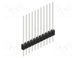 Connector: pin strips; pin header; male; PIN: 11; 1.27mm; THT; 1x11