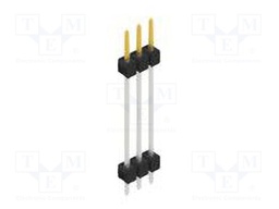Connector: pin strips; pin header; male; PIN: 3; 2.54mm; THT; 1x3