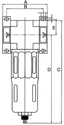 Compressed air filter; 3500l/min; 16bar; Filtration accur: 20um