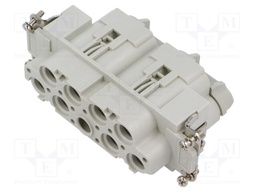 Connector: HDC; contact insert; female; CX; PIN: 8; 8+PE; 100A; 600V