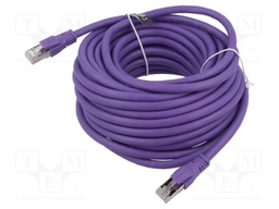 Patch cord; S/FTP; 6a; stranded; OFC; PVC; violet; 8m; 26AWG