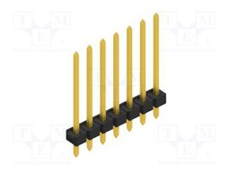 Connector: pin strips; pin header; male; PIN: 7; 2.54mm; THT; 1x7