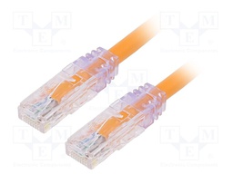 Patch cord; TX6A™ 10Gig,U/UTP; 6a; solid; Cu; PVC; orange; Len: 2m